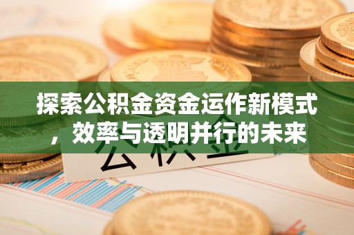 砀山探索公积金资金运作新模式，效率与透明并行的未来